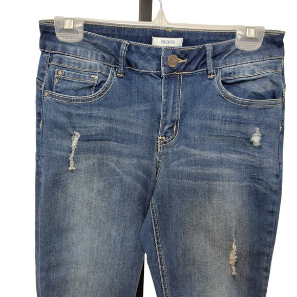 Ricki's Crop Distressed Jeans - Picture 2 of 5